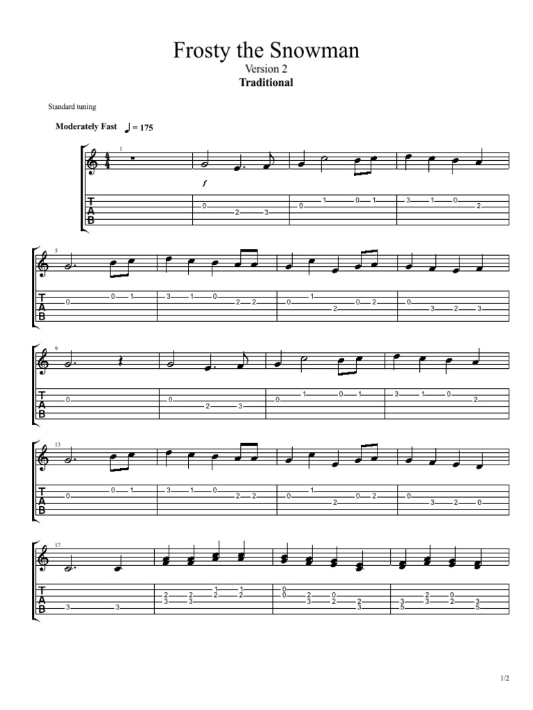frosty-the-snowman-guitar-tab-pdf