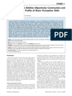 Assessing Musical Abilities Objectively - Profile of Music Perception Skills