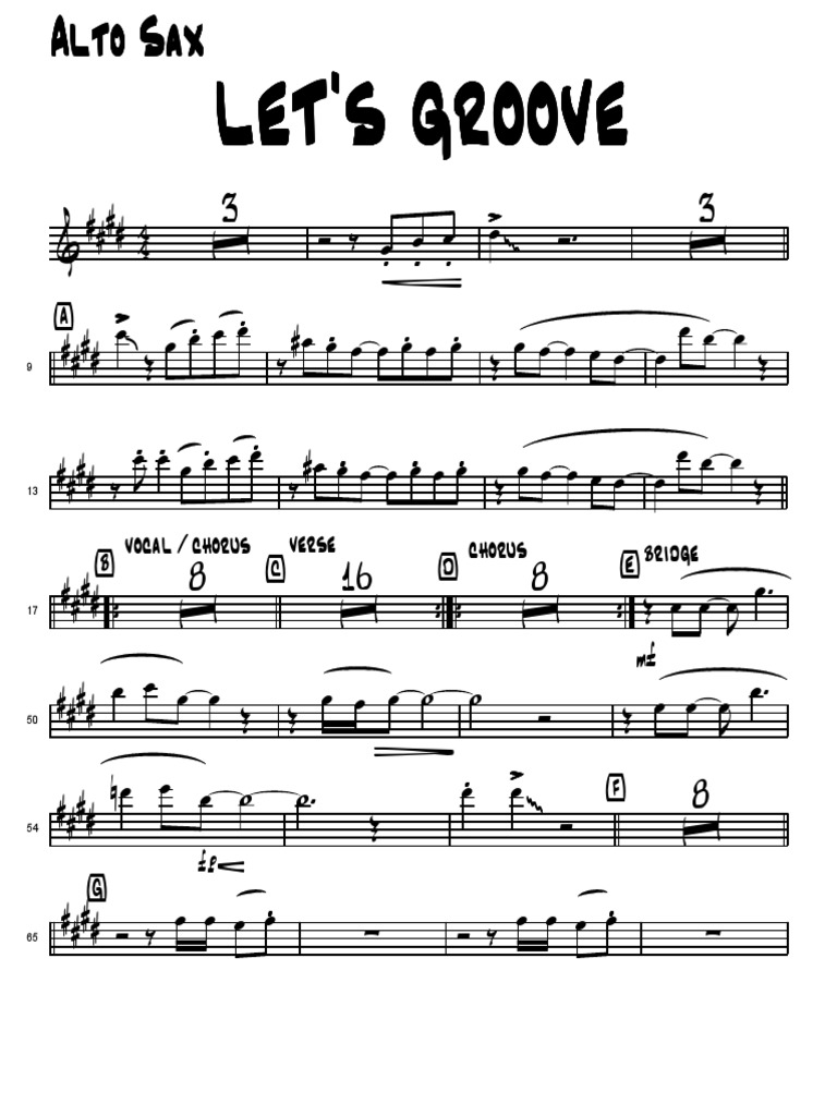 Let S Groove Tonight Horn Parts
