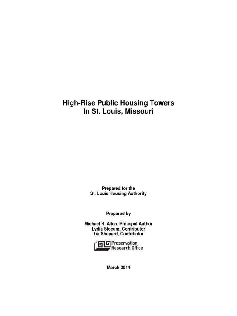 St. Louis Public Housing Towers Study | PDF