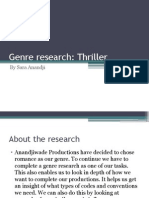 Genre Research: Thriller: by Sara Anandji