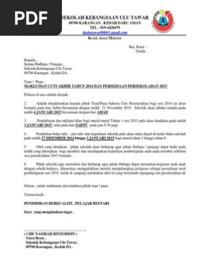 Pereistimewaan Surat Cti Sekolah