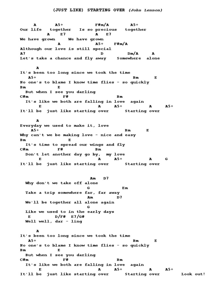 HAPPY CHRISTMAS (WAR IS OVER) John Lennon guitar chords