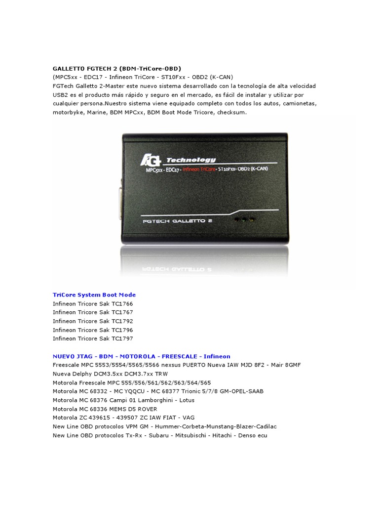 Galletto Fgtech 2 32 | PDF