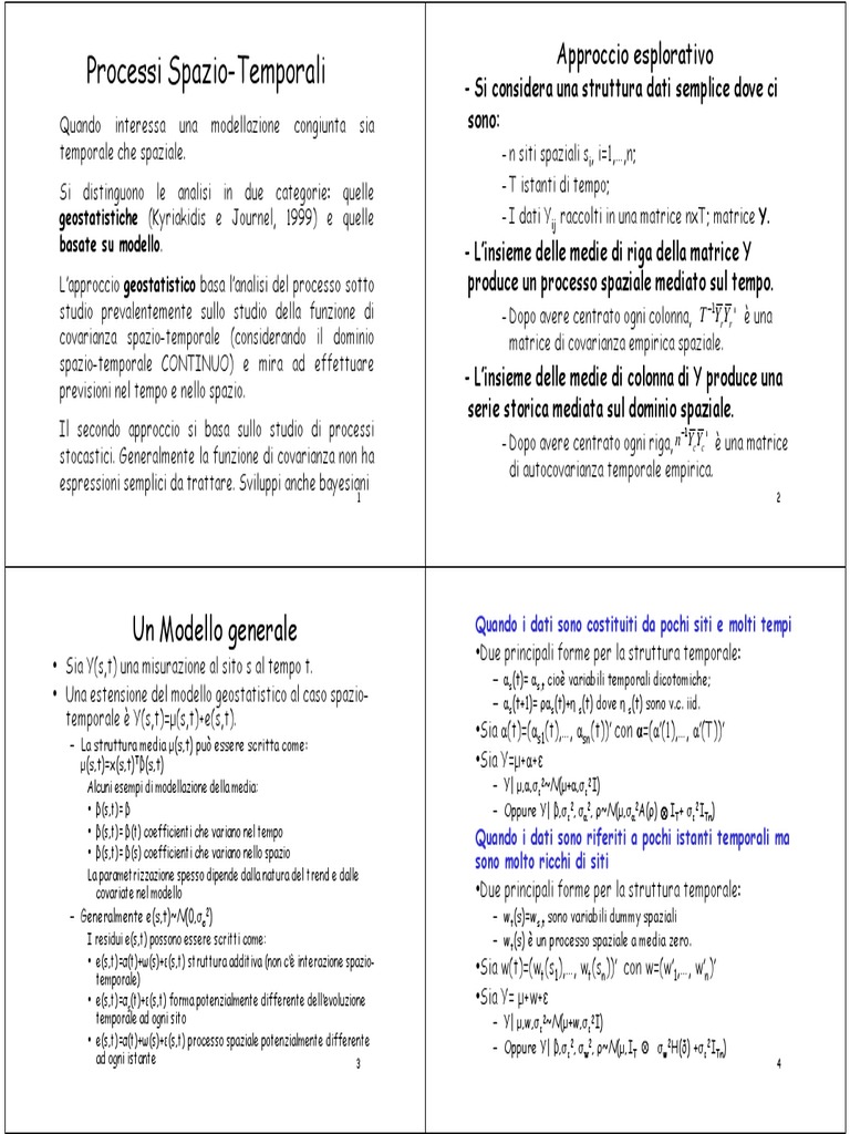 5) Serie Spaziotemporali