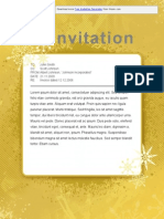 Christmas Yellow Invitation Sample