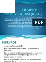 Ejemplos de Nomenclatura (Iupac)