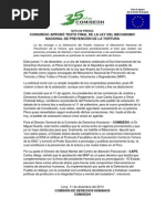Congreso aprobó texto final de la Ley del Mecanismo Nacional de Prevención de la Tortura