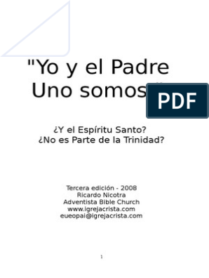 Yo y El Padre Uno Somos | PDF | espíritu Santo | Trinidad