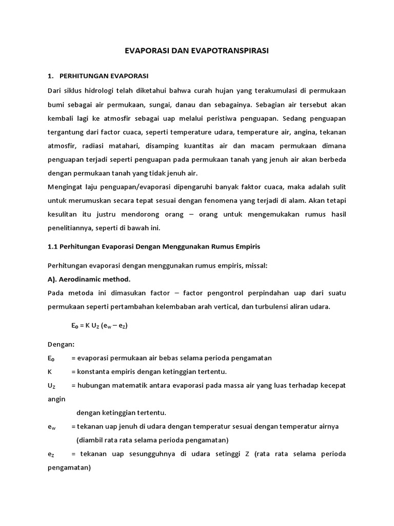 4 Perhitungan Evaporasi