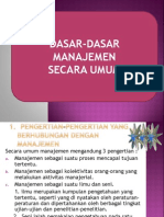 Dasar Dasar Manajemen