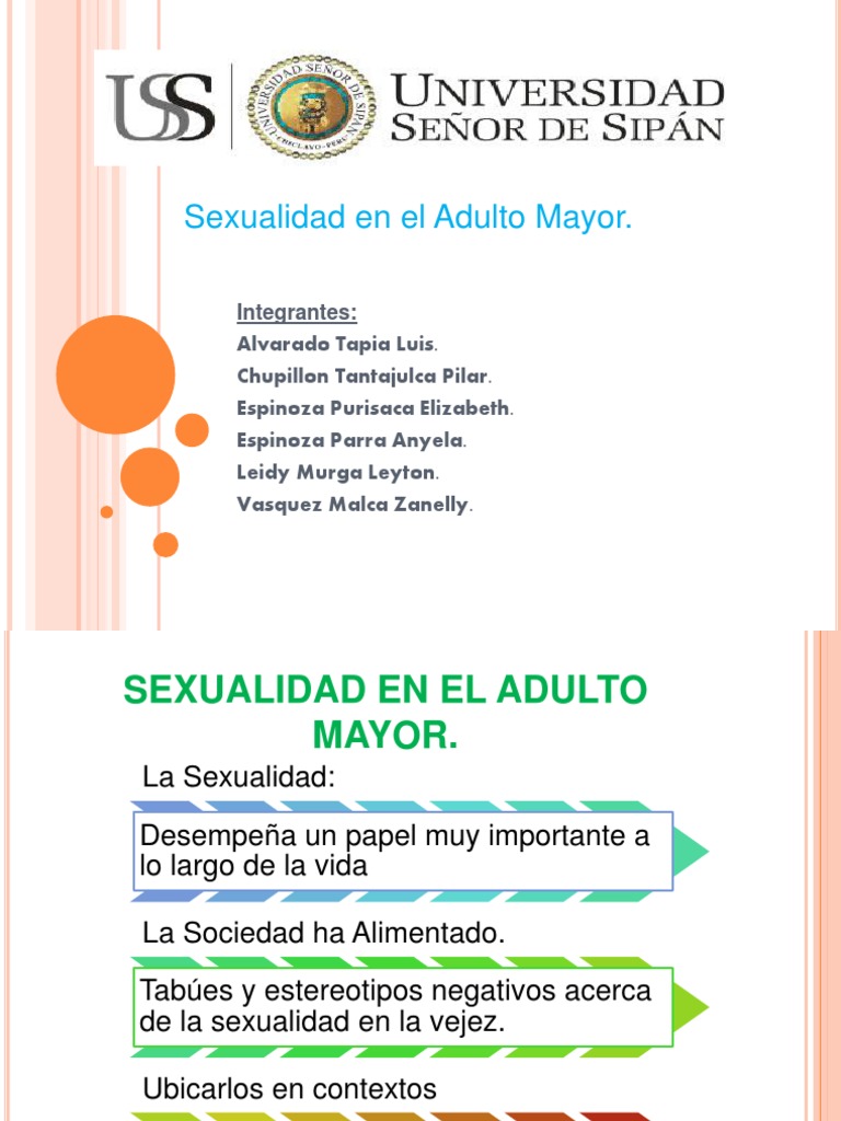 Sexualidad en el Adulto Mayor: Realidades y Tabúes | PDF | Vejez | Vagina