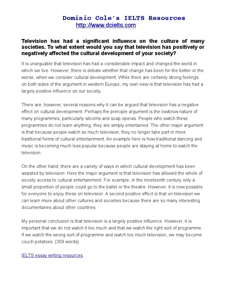 Television Essay for Students and Children in + Words