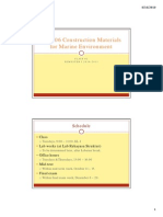 KL3106 Construction Materials For Marine Environment: Schedule