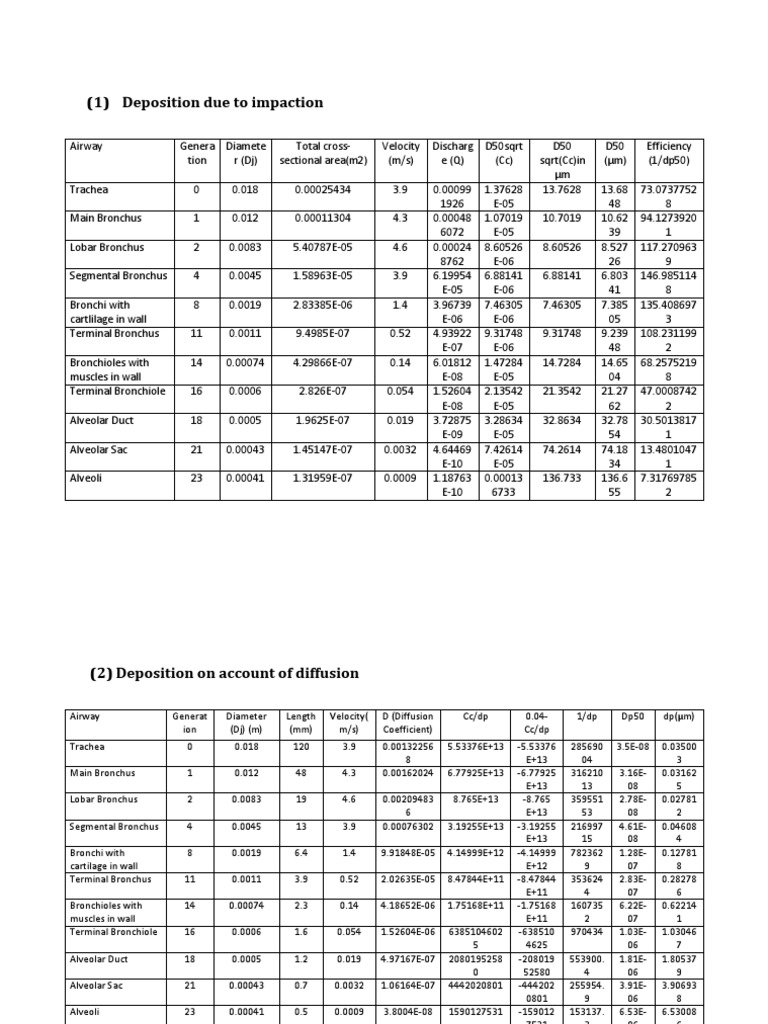 Airway Particle Deposition Analysis | PDF | Technology & Engineering