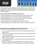 Financial Clerk Job Description
