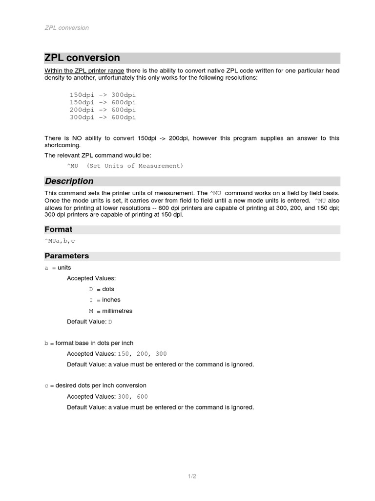 ZPL Conversion | PDF | Teaching Methods & Materials | Computers