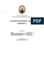 Advanced Programming - Isb42603 Assignment 1: Universiti Kuala Lumpur Malaysian Institute of Information Technology