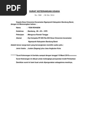 Surat Keterangan Usahadocx