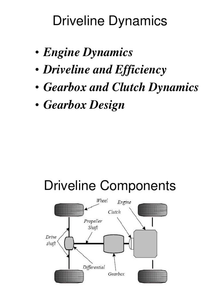 10 0 Driveline Dynamics Notes PDF Transmission (Mechanics) Gear