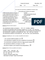 Evaluation de Grammaire Eb9