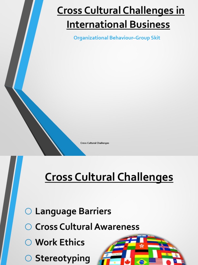 Presentation On Cross Cultural Challenges In International Business