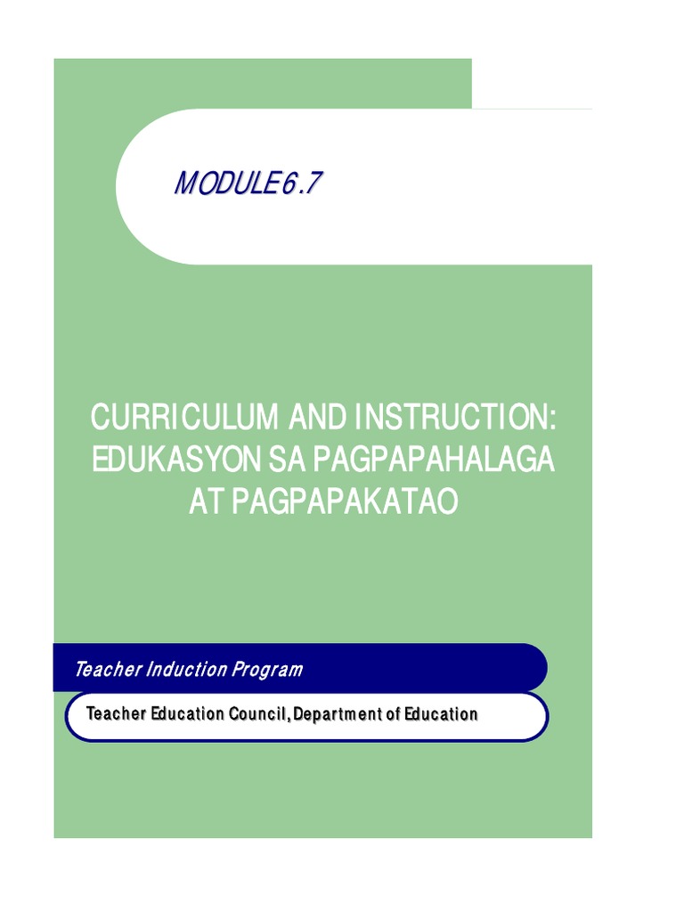 Module For Grade 7 Values Education | PDF