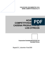 Acuerdo de competitividad de la cadena productiva de los Cítricos en Colombia