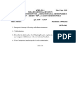 (LE 384) APRIL 2014 Sub. Code: 2420 M.D.S. Degree Examination Branch V - Orthodontics and Dentofacial Orthopaedics Paper Iv - Recent Advances in Orthodontics