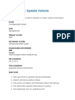 7-USE CASE: Update Vehicle: Brief Description Scope Level Primary Actors Secondary Actors