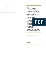 Account Receivable Analysis of Semen Gresik Financial Report 2002