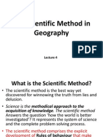 Lecture 4 The Scientific Method in Geography SK