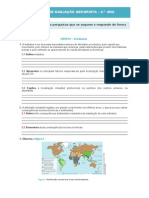 Ficha de Trabalho - Geo - 9.ano - Industria, Serviços, Turismo, Transportes