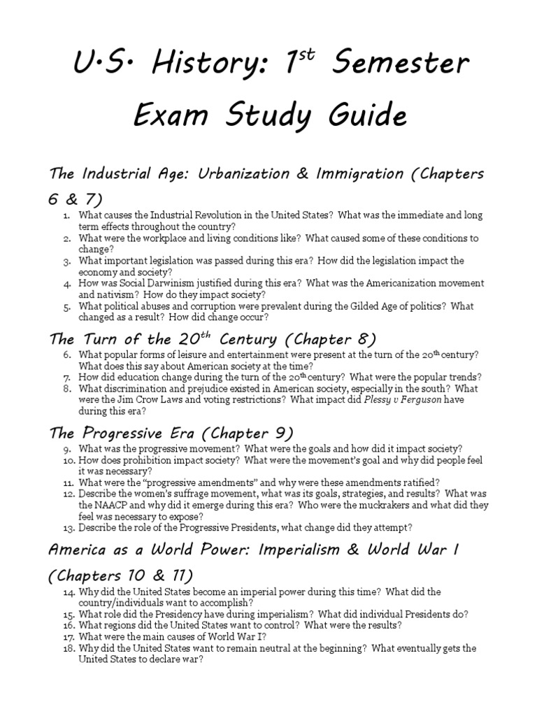 ️ Us history semester 1 final exam. US History 1 Ch 1. 20190227