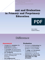 Assessment and Evaluation in Primary and Preprimary Education