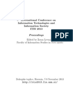 5th International Conference On Information Technologies and Information Society ITIS 2013