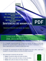 Sentencia de Manipulacion DML 