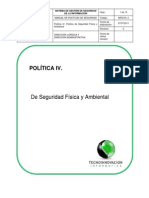 IV - Politica de Seguridad Física y Ambiental