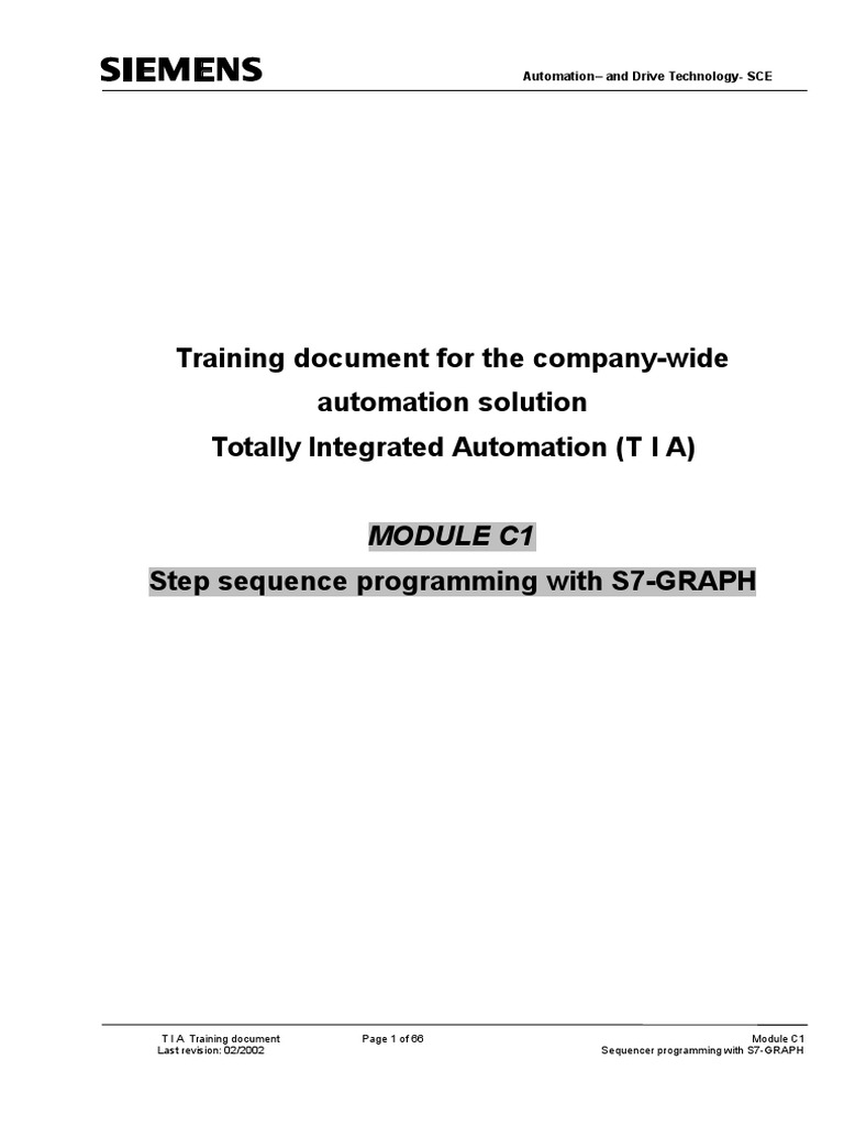 S7-GRAPH Sequencer Programming Guide | PDF | Automation | Computer ...