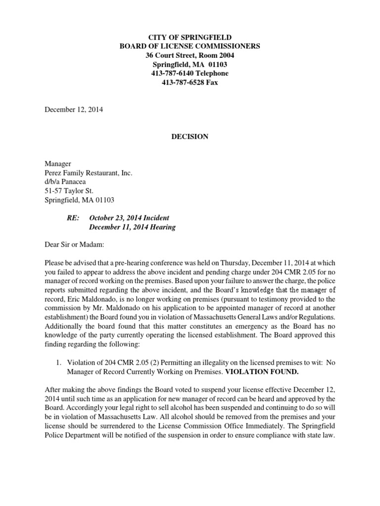 Panacea Suspension Letter 121214