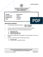 Universiti Teknologi Mara Final Examination: Confidential LW/JUN 2012/LAW534