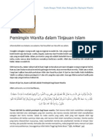 Pemimpin Wanita Dalam Tinjauan Islam