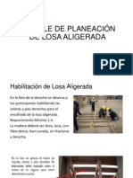 Detalle Planeación Losa Aligerada