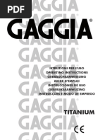 Gaggia Titanium User Manual