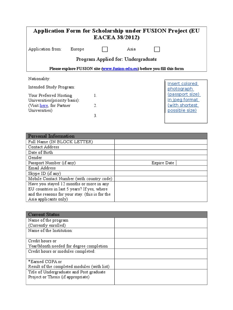 Application Form Undergrad Grading (Education) Undergraduate