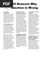 10 Reasons Why Abortion Is Wrong