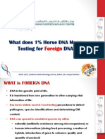 What Does 1% Horse DNA Mean Testing For DNA: Foreign