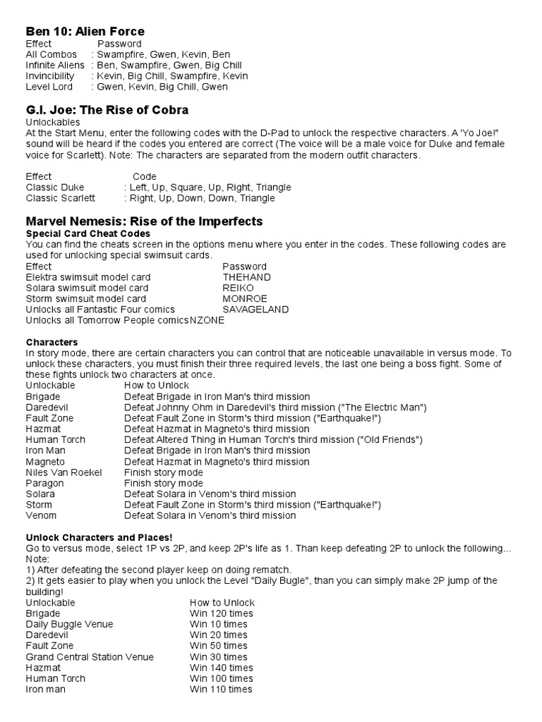 Xbox 360 Cheats - G.I. Joe: The Rise of COBRA Guide - IGN