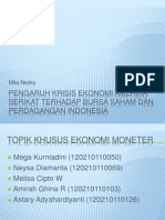 Pengaruh Krisis Ekonomi Amerika Serikat Terhadap Bursa Saham