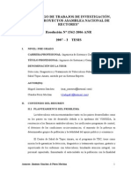 "Catálogo de Trabajos de Investigación, Tesis Y Proyectos Asamblea Nacional de Rectores" Resolución #1562-2006-ANR 2007 - I TESIS